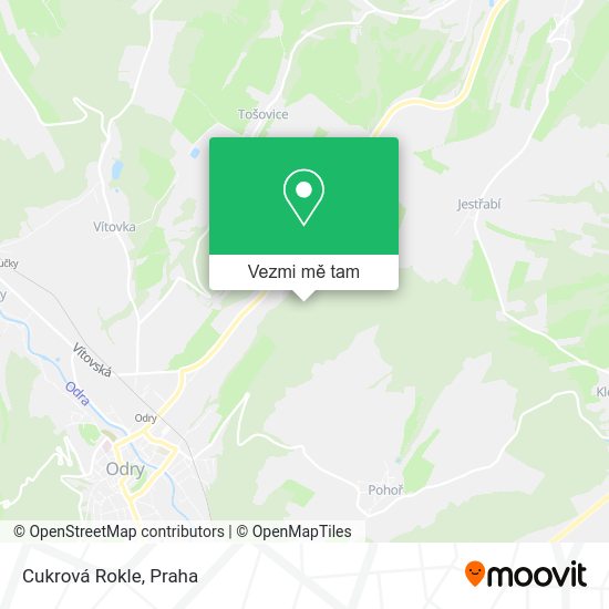 Cukrová Rokle mapa