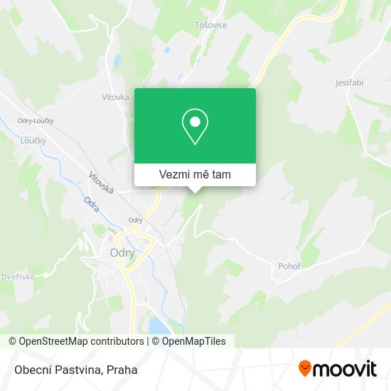 Obecní Pastvina mapa
