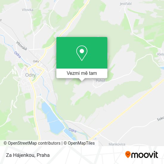 Za Hájenkou mapa