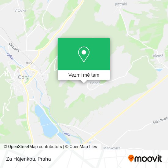 Za Hájenkou mapa