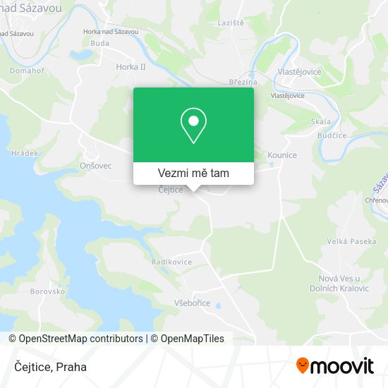 Čejtice mapa