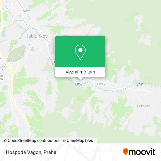 Hospoda Vagon mapa