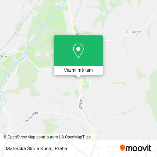 Mateřská Škola Kunín mapa