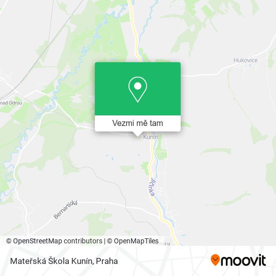 Mateřská Škola Kunín mapa