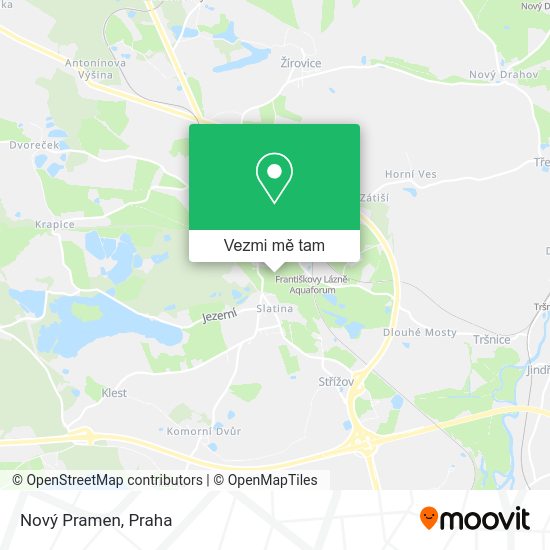 Nový Pramen mapa