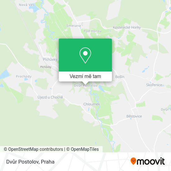 Dvůr Postolov mapa