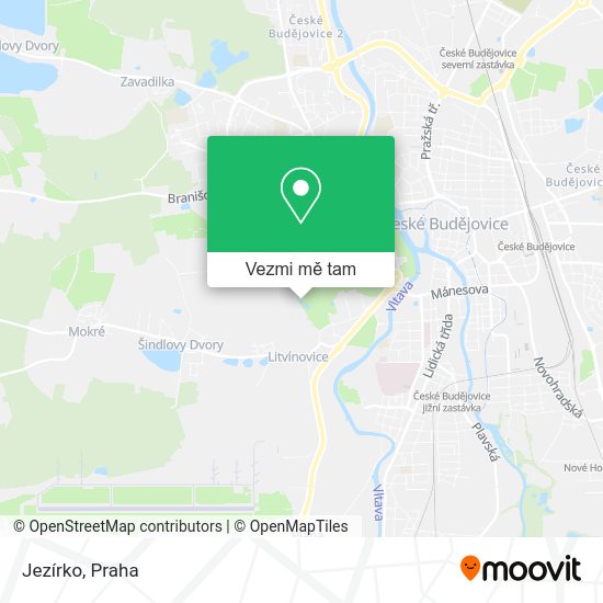 Jezírko mapa