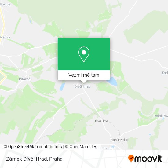 Zámek Dívčí Hrad mapa