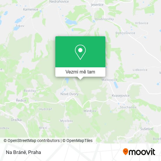 Na Bráně mapa
