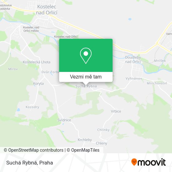 Suchá Rybná mapa