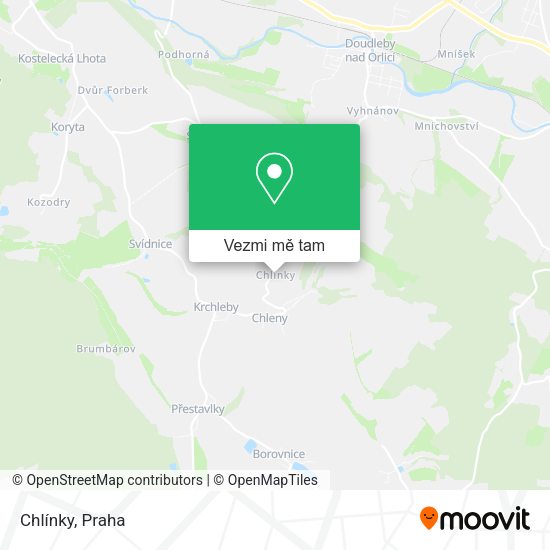 Chlínky mapa