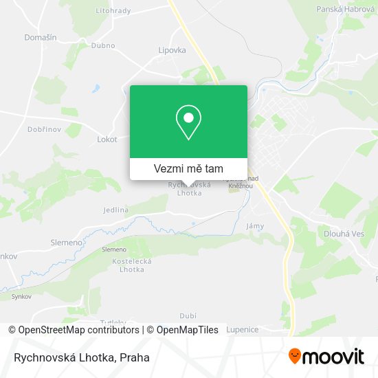 Rychnovská Lhotka mapa