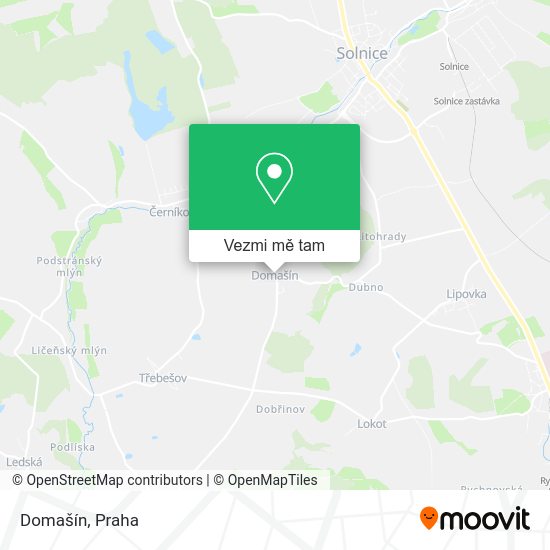 Domašín mapa