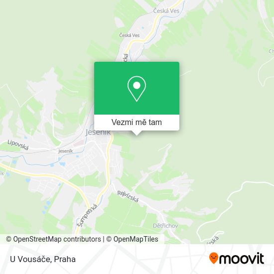 U Vousáče mapa