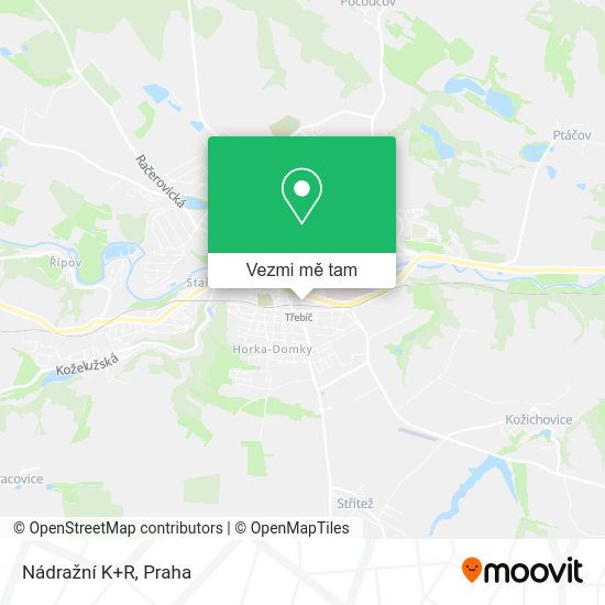 Nádražní K+R mapa