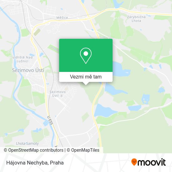 Hájovna Nechyba mapa