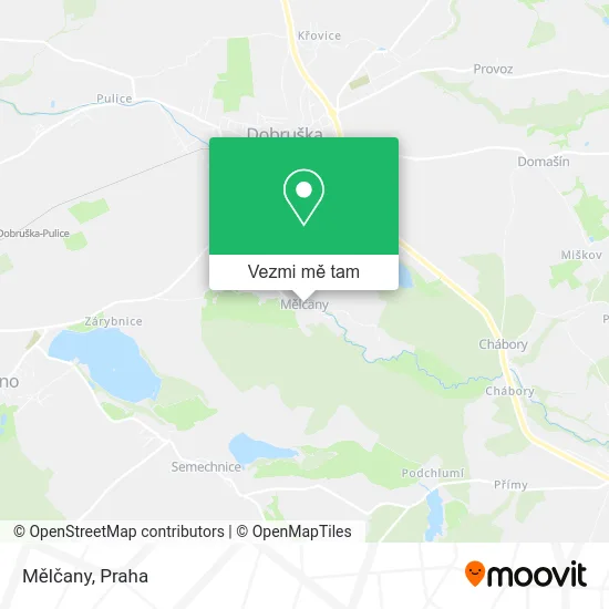 Mělčany mapa