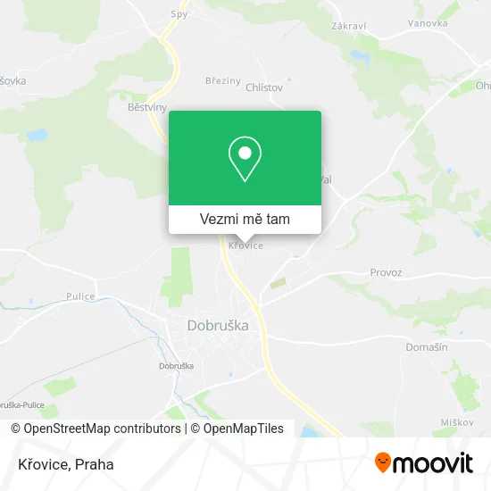 Křovice mapa