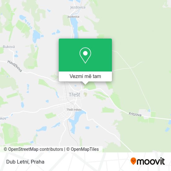 Dub Letní mapa