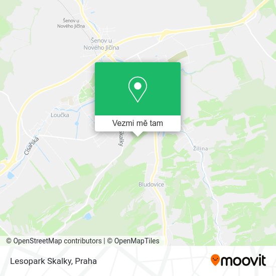 Lesopark Skalky mapa