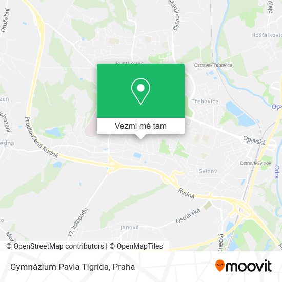 Gymnázium Pavla Tigrida mapa