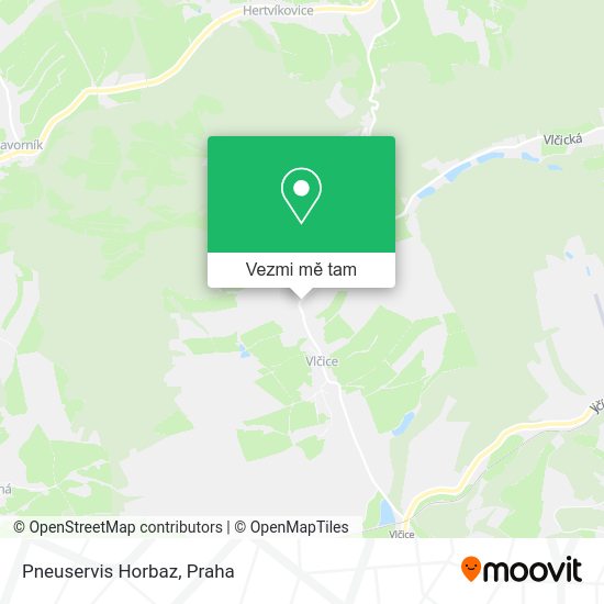Pneuservis Horbaz mapa