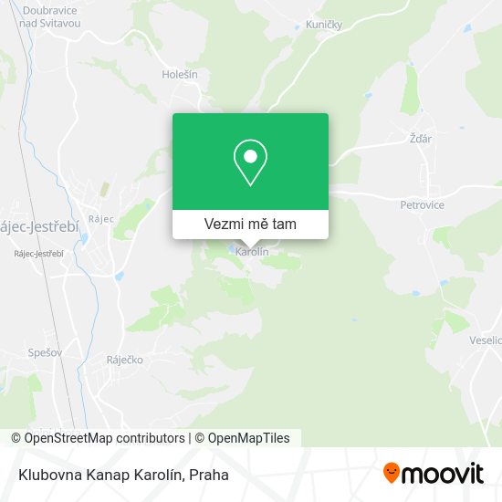 Klubovna Kanap Karolín mapa