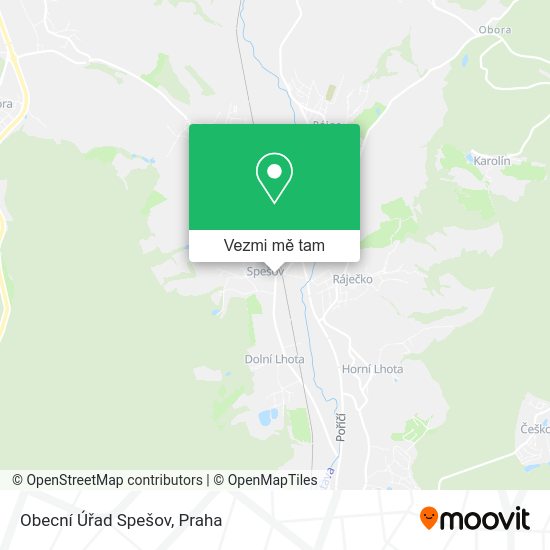 Obecní Úřad Spešov mapa