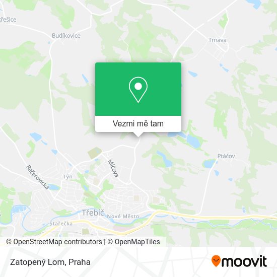 Zatopený Lom mapa