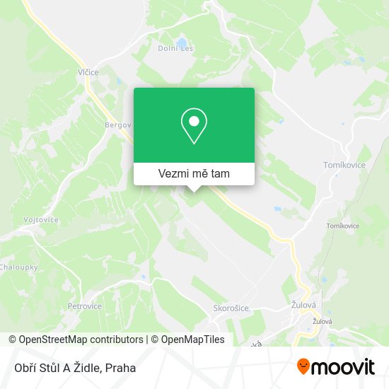 Obří Stůl A Židle mapa