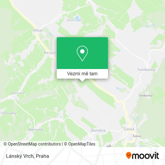 Lánský Vrch mapa