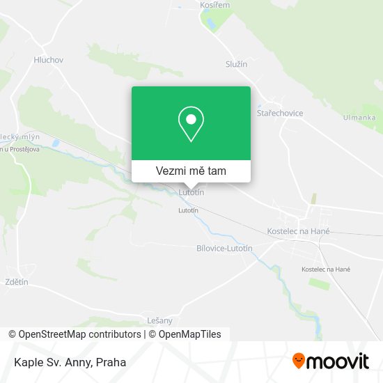 Kaple Sv. Anny mapa