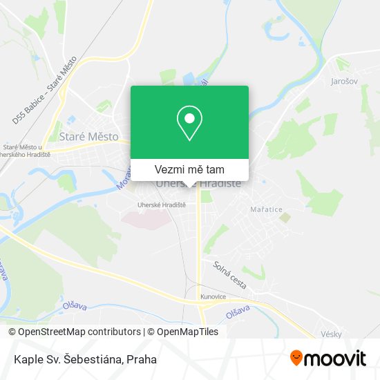 Kaple Sv. Šebestiána mapa