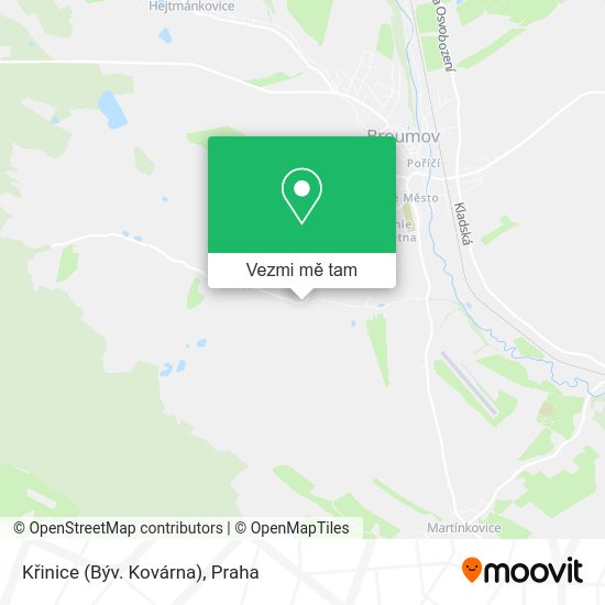 Křinice (Býv. Kovárna) mapa