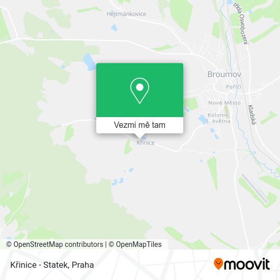 Křinice - Statek mapa