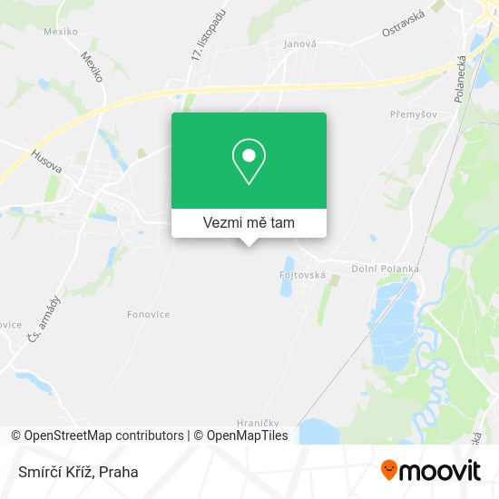 Smírčí Kříž mapa