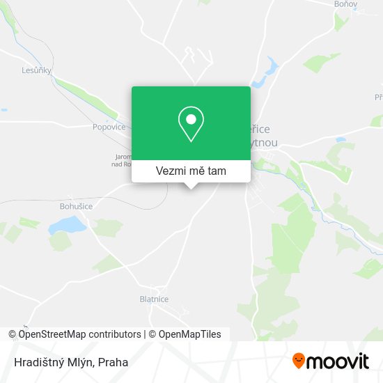 Hradištný Mlýn mapa