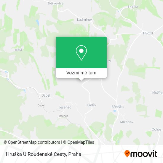 Hruška U Roudenské Cesty mapa