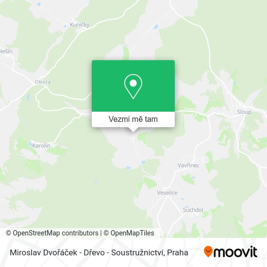 Miroslav Dvořáček - Dřevo - Soustružnictví mapa