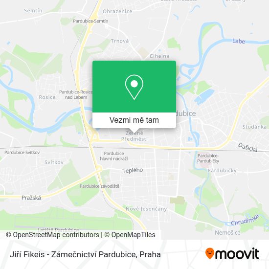 Jiří Fikeis - Zámečnictví Pardubice mapa