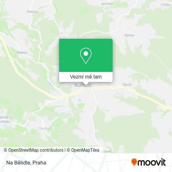 Na Bělidle mapa
