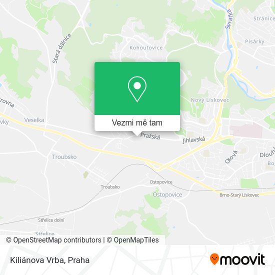 Kiliánova Vrba mapa