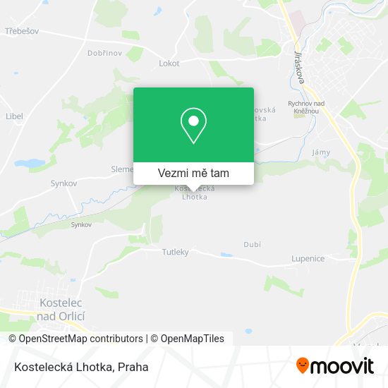 Kostelecká Lhotka mapa