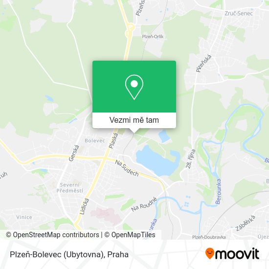 Plzeň-Bolevec (Ubytovna) mapa