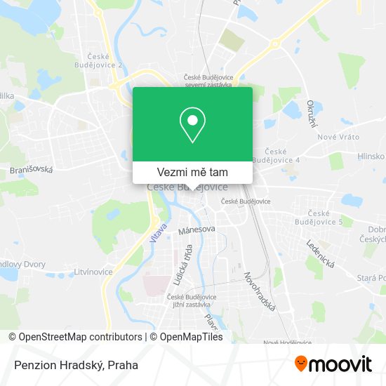 Penzion Hradský mapa