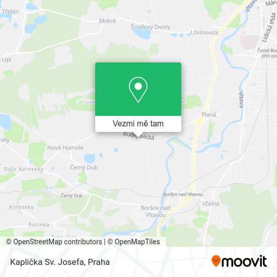 Kaplička Sv. Josefa mapa