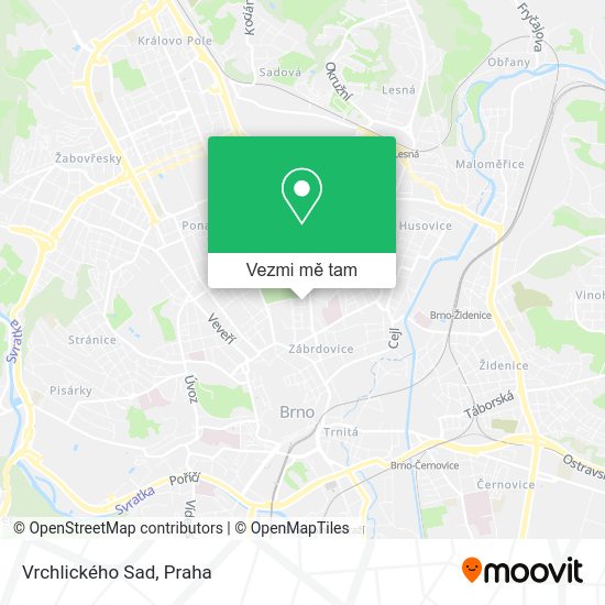 Vrchlického Sad mapa