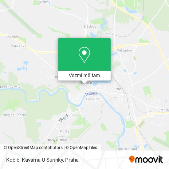 Kočičí Kavárna U Surinky mapa