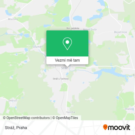 Stráž mapa