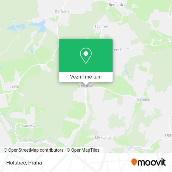Holubeč mapa